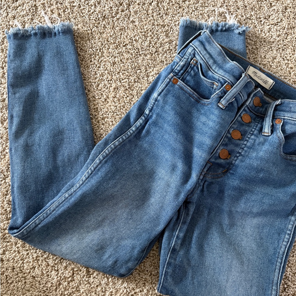 Madewell High Rise Blue Jeans with Button Fly
